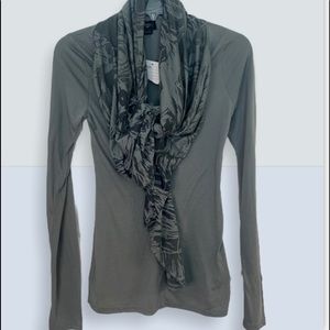 Anthro | Deletta || Scarf-neck top | Size XS